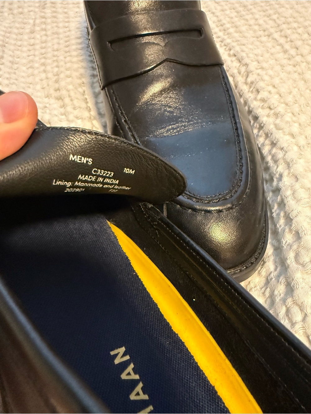 Cole Haan Black Leather Penny Loafers - Picture 2 of 4